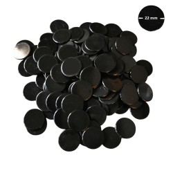 Set 100 jetoane pentru jocuri, diametru 22 mm, culoare neagra