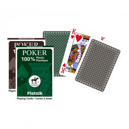 Set 2 pachete de carti de joc Piatnik, Poker, 100% plastic Set 2 pachete de carti de joc Piatnik, Poker, 100% plastic