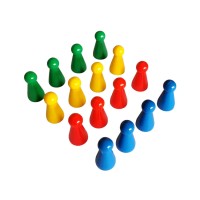 Set 16 Pioni colorati pentru jocuri educative si de societate