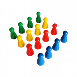 Set 16 Pioni colorati pentru jocuri educative si de societate